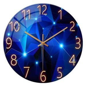 1addigoes 12 Inch Blue Wall Clock ,