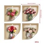 4-pack flower illustration 3D