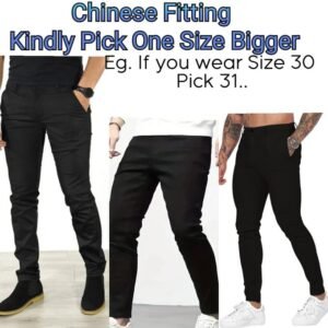 Plain Finest Denim Slim Fit Black Jeans