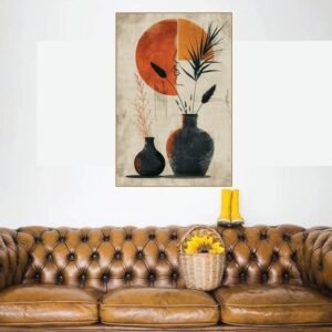 Abstract Boho Vase Wall Art Print