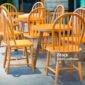 vintage wooden chair set