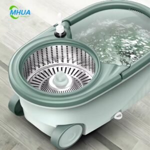 Heavy duty Metalic 360 Spin Mop with Bucket and Dehydration Baskets Best price
