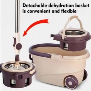 Heavy duty Metalic 360 Spin Mop with Bucket and Dehydration Baskets Best price