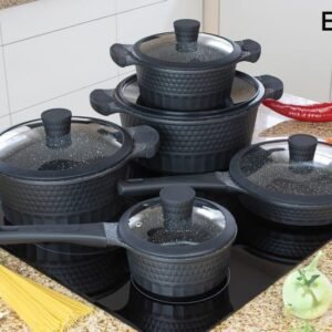 Edenburg 10pc Cookware Set Black