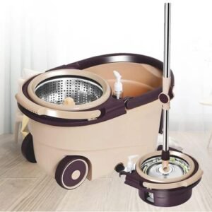 Heavy duty Metalic 360 Spin Mop with Bucket and Dehydration Baskets Best price