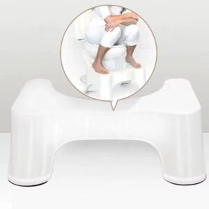 Squatty Potty Toilet Stool - Non-Toxic PP, White, Anti-Slip Feet, Portable Design